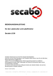 Secabo LC30 Bedienungsanleitung