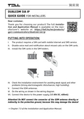 tell DUALCOM SIA IP Schnellinstallierungsanweisung
