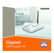 Siemens Gigaset USB Adapter 54 Kurzbedienungsanleitung