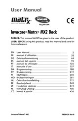 Invacare Matrx MX2 Back Gebrauchsanweisung