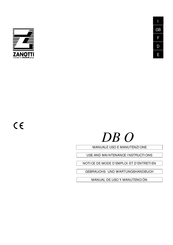 Zanotti DBO 140 Gebrauchs- Und Wartungshandbuch