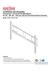 PEERLESS Mounts PF660 Anbringung Und Zusammenbau