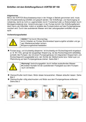 Vortex EF 150 Bedienungsanleitung
