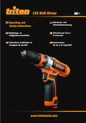 Triton T12DD Gebrauchs- Und Sicherheitsanweisung