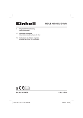 EINHELL GE-LB 36/210 Li E-Solo Originalbetriebsanleitung