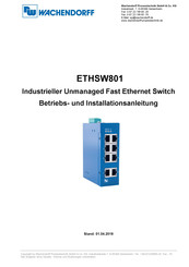 Wachendorff ETHSW801 Betriebs Und Installationsanleitung