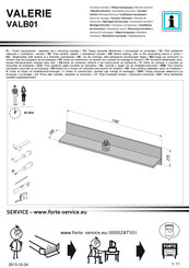 Forte VALERIE VALB01 Montageanleitung