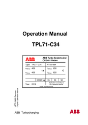 ABB HT587884 Typ TPL71-C34 Betriebshandbuch
