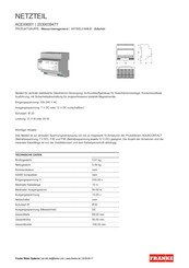 Franke ACEX9001 Montage- Und Betriebsanleitung
