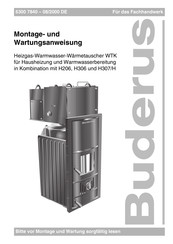 Buderus H307/H WTK Montage- Und Wartungsanweisung
