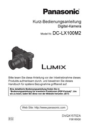 Panasonic Lumix DC-LX100M2 Kurzbedienungsanleitung