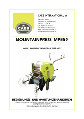 CAEB Mountainpress MP550 Bedienungs- Und Wartungshandbuch