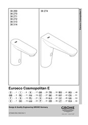 Grohe Euroeco Cosmopolitan E 36 272 Handbuch
