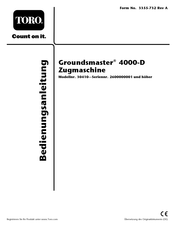 Toro Groundsmaster 4000-D 30410 Bedienungsanleitung
