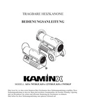 Kaminx KFA-170TDGP Bedienungsanleitung