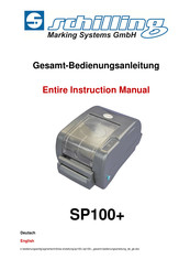 Schilling SP100+ Gesamt-Bedienungsanleitung