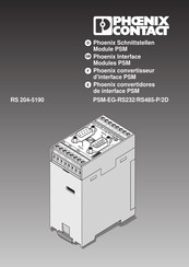 Phoenix Contact PSM-EG-RS232/RS485-P/2D Handbuch