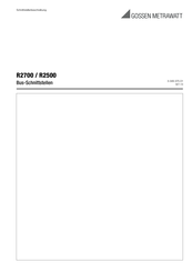 Gossen MetraWatt R2500 Schnittstellenbeschreibung