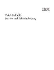 IBM ThinkPad X30 Series Service Und Fehlerbehebung