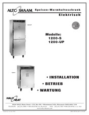 ALTO SHAAM 1200-s Installation, Betrieb, Wartung