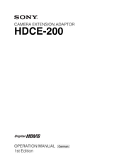 Sony HDCE-200 Bedienungsanleitung