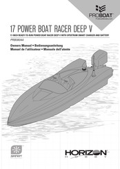 Horizon Hobby Pro Boat Power Boat Racer Deep V Bedienungsanleitung
