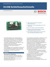 Bosch D125B Datenblatt