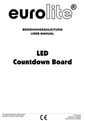 EuroLite LED Countdown Board Bedienungsanleitung