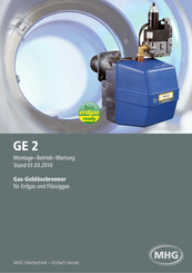 MHG GE 2 series Montage-Betrieb-Wartung