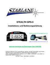 STARLANE STEALTH GPS-3 Installations- Und Bedienungsanleitung