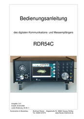 reuter RDR54C Bedienungsanleitung