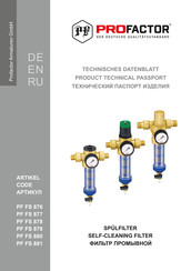 PROFACTOR PF FS 877 Technisches Datenblatt
