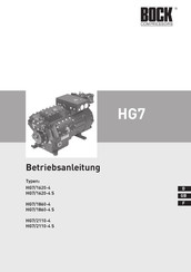 Bock compressors HG7/1620-4 S Betriebsanleitung