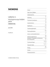 Siemens SIPROTEC 5 6MD85 Handbuch