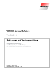 WAREMA R6 E Solar Bedienungs- Und Wartungsanleitung