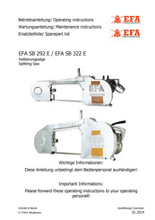 EFA SB 322 E Betriebsanleitung