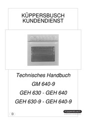 Küppersbusch GEH 630 Technisches Handbuch