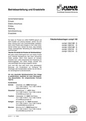 Jung Pumpen compli 108/2 ME Betriebsanleitung Und Ersatzteile