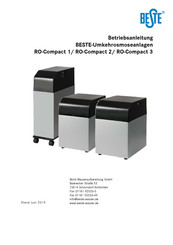 BESTE RO-Compact 1 Betriebsanleitung