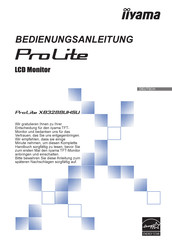 Iiyama ProLite Serie Bedienungsanleitung