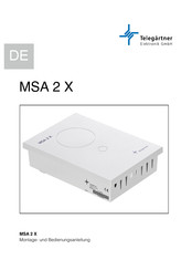 Telegärtner MSA 2 X Montage- Und Bedienungsanleitung