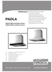KRONAsteel PAOLA sensor 600 Gebrauchs- Und Wartungsanweisung