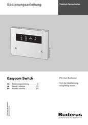 Buderus Easycom Switch Bedienungsanleitung