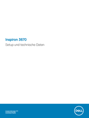 Dell Inspiron 3670 Einrichtung Und Technische Daten