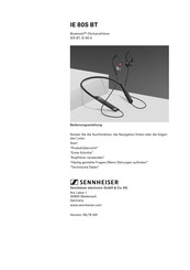 Sennheiser IE 80S BT Bedienungsanleitung