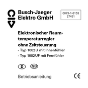 Busch-Jaeger 1082 U Betriebsanleitung