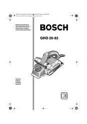 Bosch GHO 26-82 Bedienungsanleitung