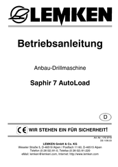 Lemken Saphir 7 AutoLoad Betriebsanleitung