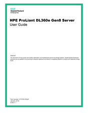 Hewlett Packard Enterprise ProLiant DL360e Gen8 Bedienungsanleitung