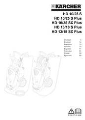 Kärcher HD 10/25 SX Plus Betriebsanleitung